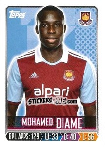 Sticker Mohamed Diame - Premier League Inglese 2013-2014 n. 349 - Topps