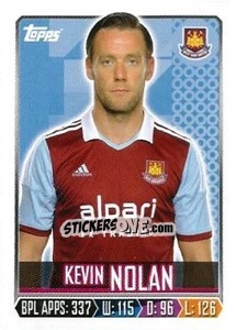 Sticker Kevin Nolan - Premier League Inglese 2013-2014 n. 351 - Topps