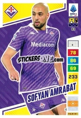 Sticker Sofyan Amrabat - Calciatori 2023-2024. Adrenalyn XL
 n. 83 - Panini