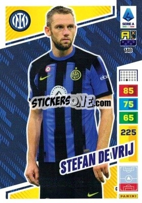 Sticker Stefan de Vrij - Calciatori 2023-2024. Adrenalyn XL
 n. 148 - Panini