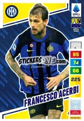 Sticker Francesco Acerbi - Calciatori 2023-2024. Adrenalyn XL
 n. 149 - Panini