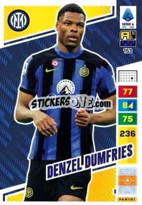 Sticker Denzel Dumfries - Calciatori 2023-2024. Adrenalyn XL
 n. 153 - Panini