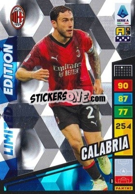 Sticker Davide Calabria - Muro d'acciaio - Calciatori 2023-2024. Adrenalyn XL
 n. LE-DC - Panini