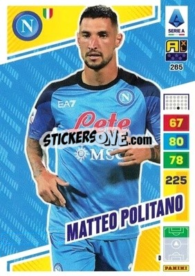 Sticker Matteo Politano - Calciatori 2023-2024. Adrenalyn XL
 n. 265 - Panini