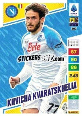 Sticker Khvicha Kvaratskhelia - Calciatori 2023-2024. Adrenalyn XL
 n. 267 - Panini