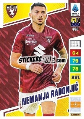 Sticker Nemanja Radonjić - Calciatori 2023-2024. Adrenalyn XL
 n. 339 - Panini