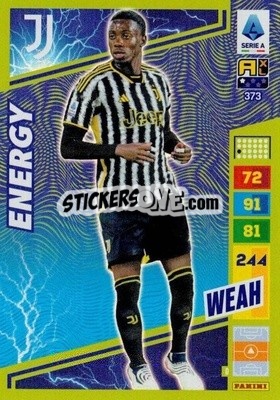Sticker Timothy Weah - Calciatori 2023-2024. Adrenalyn XL
 n. 373 - Panini