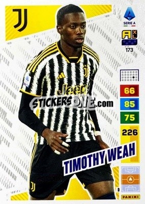 Sticker Timothy Weah - Calciatori 2023-2024. Adrenalyn XL
 - Panini