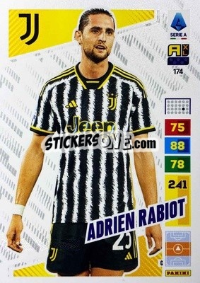 Sticker Adrien Rabiot - Calciatori 2023-2024. Adrenalyn XL
 n. 174 - Panini
