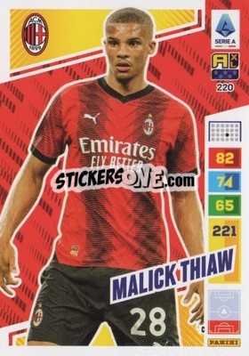 Sticker Malick Thiaw - Calciatori 2023-2024. Adrenalyn XL
 n. 220 - Panini