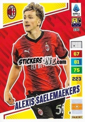 Cromo Alexis Saelemaekers - Calciatori 2023-2024. Adrenalyn XL
 - Panini