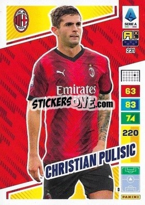 Sticker Christian Pulisic - Calciatori 2023-2024. Adrenalyn XL
 n. 231 - Panini