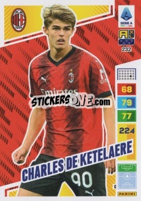 Sticker Charles De Ketelaere - Calciatori 2023-2024. Adrenalyn XL
 n. 232 - Panini