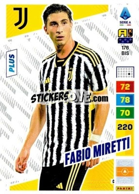 Sticker Fabio Miretti - Calciatori 2023-2024. Adrenalyn XL
 n. 176bis - Panini