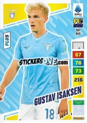 Sticker Gustav Isaksen - Calciatori 2023-2024. Adrenalyn XL
 - Panini