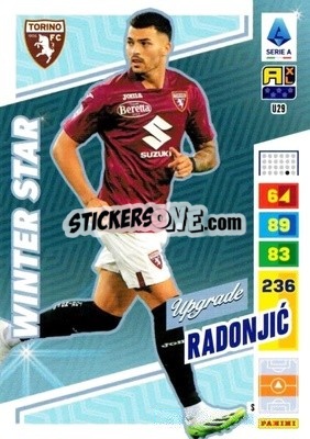 Sticker Nemanja Radonjic - Calciatori 2023-2024. Adrenalyn XL
 n. U29 - Panini