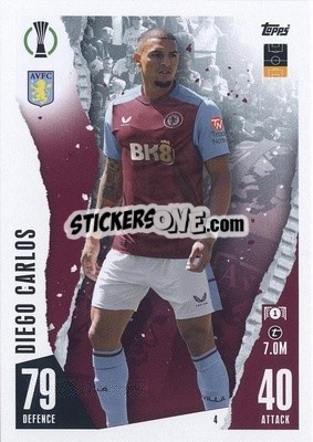 Sticker Diego Carlos - UEFA Champions League & Europa League 2023-2024. Match Attax n. 4 - Topps