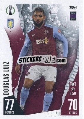 Sticker Douglas Luiz - UEFA Champions League & Europa League 2023-2024. Match Attax n. 6 - Topps