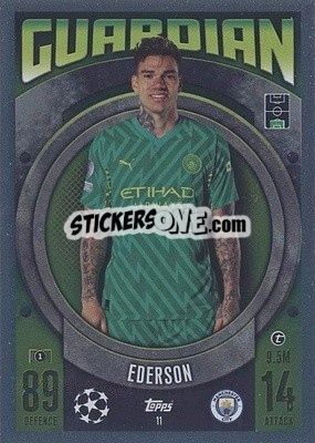 Sticker Ederson - UEFA Champions League & Europa League 2023-2024. Match Attax n. 11 - Topps