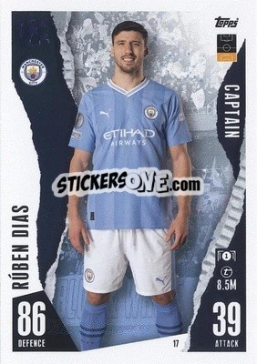 Cromo Rúben Dias - UEFA Champions League & Europa League 2023-2024. Match Attax - Topps