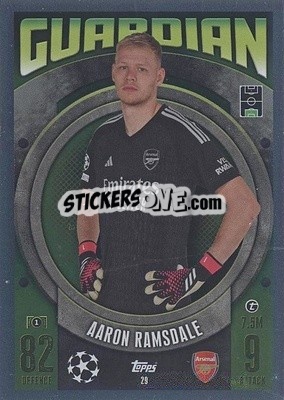 Cromo Aaron Ramsdale - UEFA Champions League & Europa League 2023-2024. Match Attax - Topps
