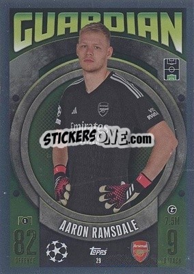 Sticker Aaron Ramsdale - UEFA Champions League & Europa League 2023-2024. Match Attax n. 29 - Topps