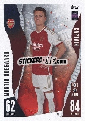 Sticker Martin Ødegaard - UEFA Champions League & Europa League 2023-2024. Match Attax - Topps