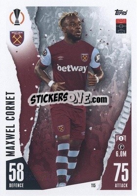 Sticker Maxwell Cornet - UEFA Champions League & Europa League 2023-2024. Match Attax n. 115 - Topps