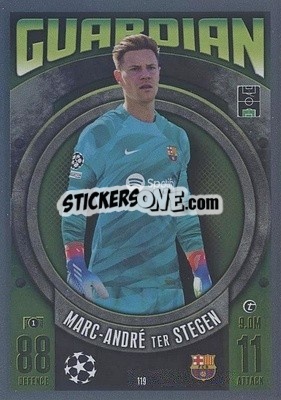 Sticker Marc-André ter Stegen - UEFA Champions League & Europa League 2023-2024. Match Attax - Topps