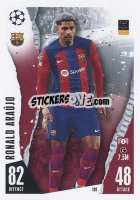 Sticker Ronald Araüjo - UEFA Champions League & Europa League 2023-2024. Match Attax n. 120 - Topps