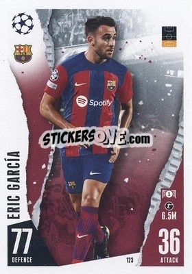 Sticker Eric Garcia - UEFA Champions League & Europa League 2023-2024. Match Attax - Topps