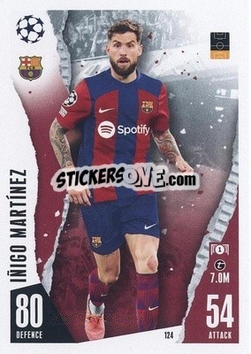 Cromo Iñigo Martínez - UEFA Champions League & Europa League 2023-2024. Match Attax - Topps