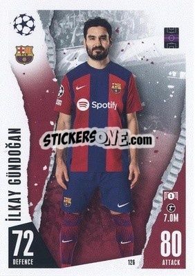 Sticker İlkay Gündoğan - UEFA Champions League & Europa League 2023-2024. Match Attax n. 126 - Topps