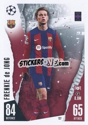 Sticker Frenkie de Jong - UEFA Champions League & Europa League 2023-2024. Match Attax n. 127 - Topps