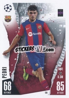 Sticker Gavi - UEFA Champions League & Europa League 2023-2024. Match Attax n. 128 - Topps