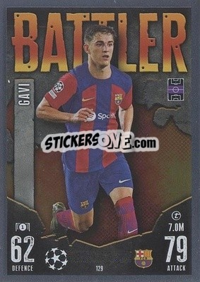 Sticker Pedri - UEFA Champions League & Europa League 2023-2024. Match Attax n. 129 - Topps