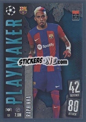 Sticker Raphinha - UEFA Champions League & Europa League 2023-2024. Match Attax n. 131 - Topps