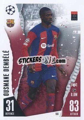 Sticker Ousmane Dembélé - UEFA Champions League & Europa League 2023-2024. Match Attax - Topps
