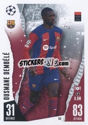 Sticker Ousmane Dembélé - UEFA Champions League & Europa League 2023-2024. Match Attax n. 133 - Topps