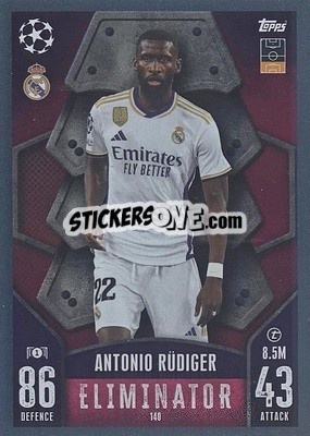 Figurina Antonio Rüdiger - UEFA Champions League & Europa League 2023-2024. Match Attax - Topps