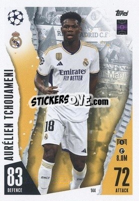 Sticker Aurélien Tchouaméni - UEFA Champions League & Europa League 2023-2024. Match Attax - Topps