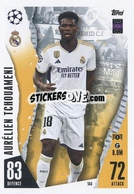 Cromo Aurélien Tchouaméni - UEFA Champions League & Europa League 2023-2024. Match Attax - Topps