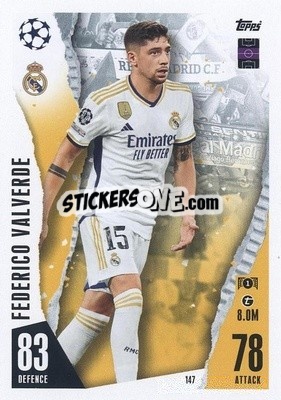 Sticker Federico Valverde - UEFA Champions League & Europa League 2023-2024. Match Attax - Topps