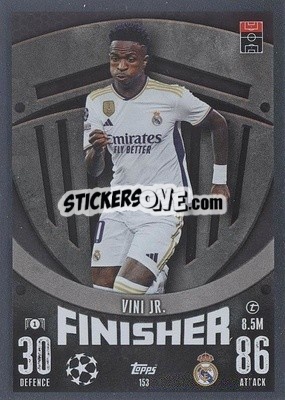 Sticker Vini Jr. - UEFA Champions League & Europa League 2023-2024. Match Attax n. 153 - Topps