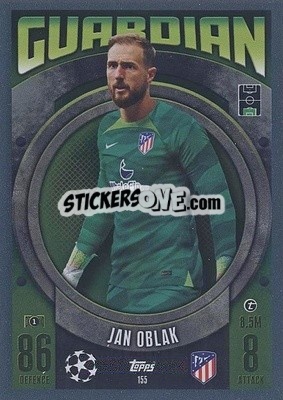 Sticker Jan Oblak - UEFA Champions League & Europa League 2023-2024. Match Attax n. 155 - Topps