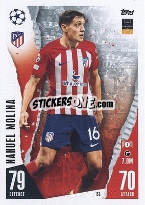 Cromo Manuel Molina - UEFA Champions League & Europa League 2023-2024. Match Attax - Topps