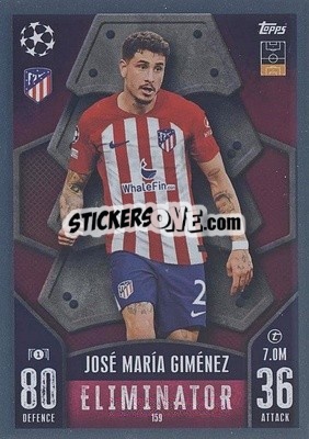 Figurina José María Giménez - UEFA Champions League & Europa League 2023-2024. Match Attax - Topps