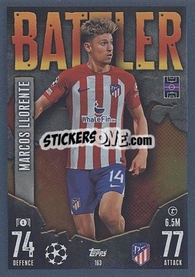 Cromo Marcos Llorente - UEFA Champions League & Europa League 2023-2024. Match Attax - Topps