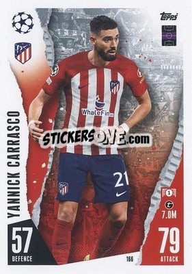 Sticker Yannick Carrasco - UEFA Champions League & Europa League 2023-2024. Match Attax - Topps