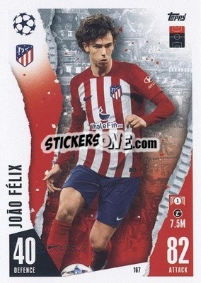 Sticker João Félix - UEFA Champions League & Europa League 2023-2024. Match Attax n. 167 - Topps